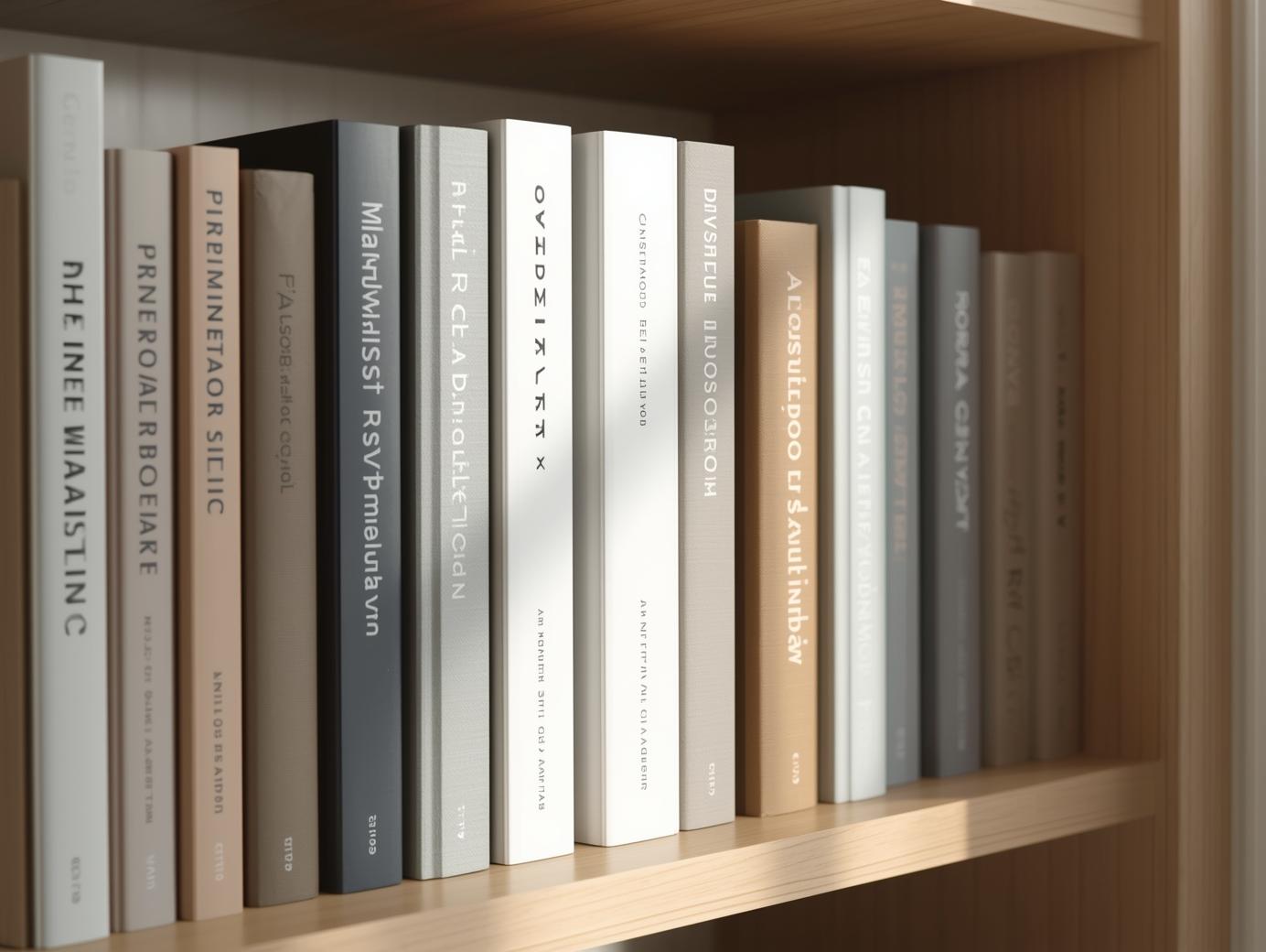 Collectie boeken over minimalistisch leven