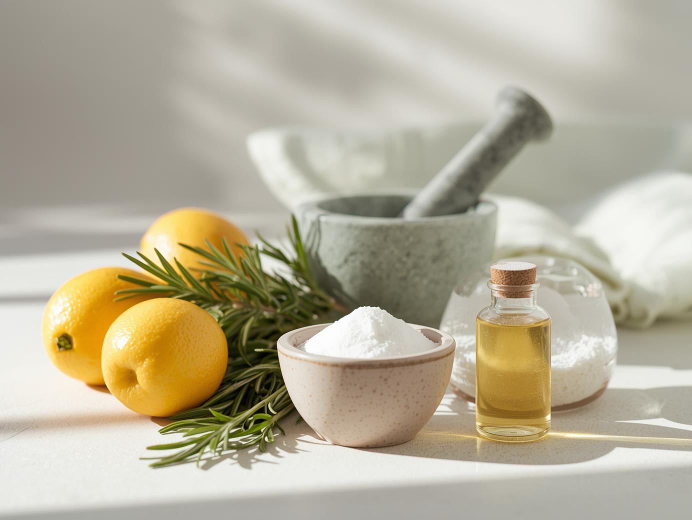 Ingrediënten voor natuurlijke schoonmaakmiddelen